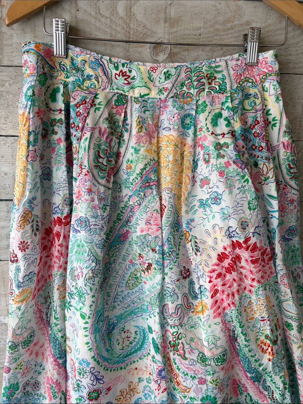 Talbots cotton paisley full skirt - Picture 4 of 7
